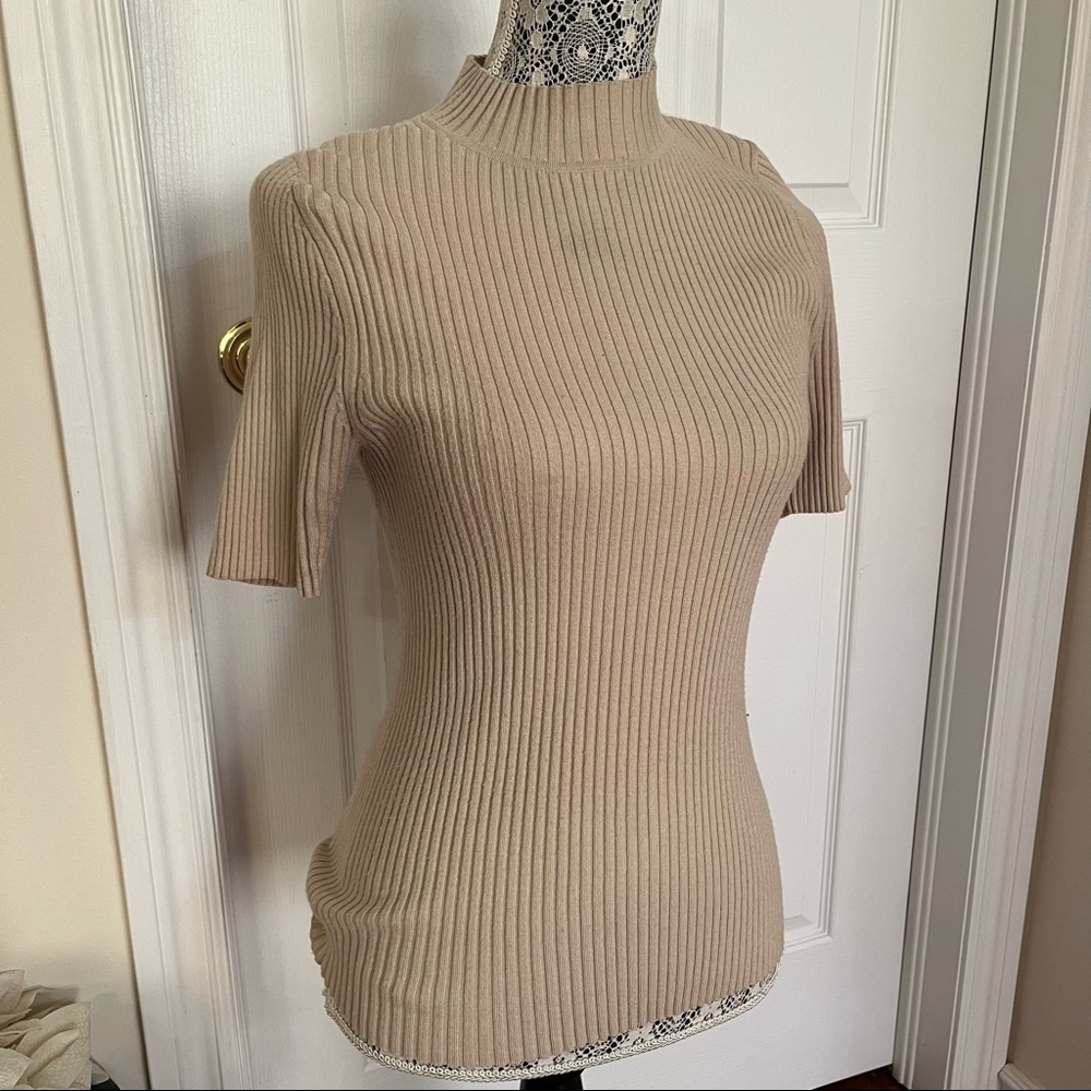Tan mock neck sweater